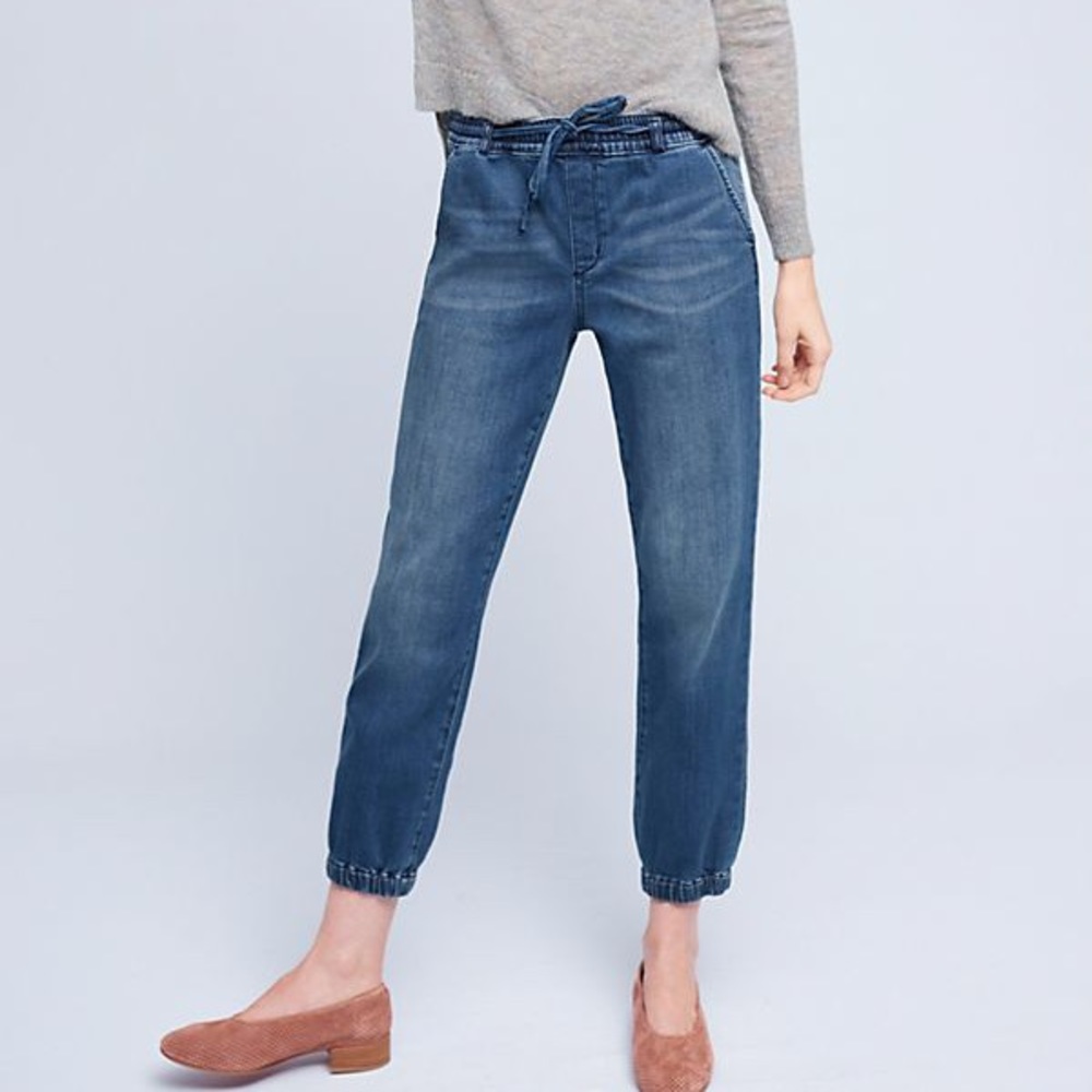 Pilcro and the Letterpress Denim Joggers